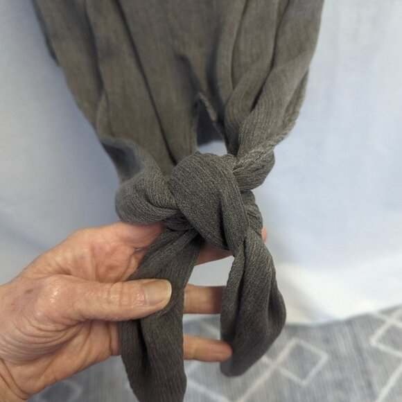 Cherish Size Large Off-Shoulder Gray Tie-Front - Picture 6 of 16